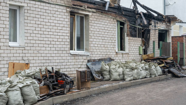 Professional Fire Damage Restoration technician working in Ottsville, PA